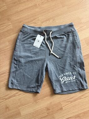 Gant Men's Gray Athletic Sweat Shorts with Drawstring